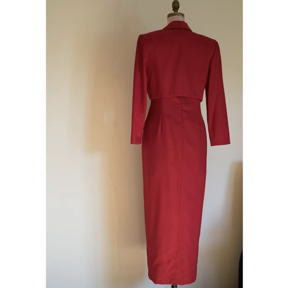 90s Red Dress Set - Picture 4 of 7